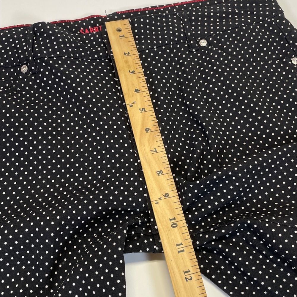 Sabrina Lauren Bermuda Polka Dot Shorts Black White Womens Plus 16W - Picture 7 of 8